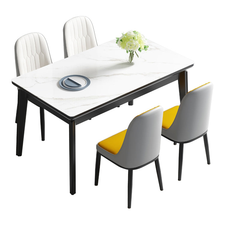 Midcentury stijl eetkamer collectie steen 4 poten indoor eetgelegen tabel