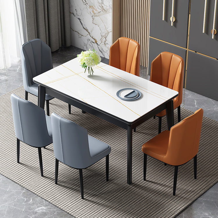 Midcentury stijl eetkamer collectie steen 4 poten indoor eetgelegen tabel