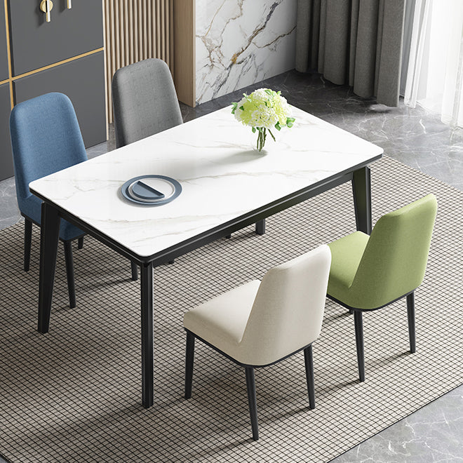 Midcentury stijl eetkamer collectie steen 4 poten indoor eetgelegen tabel