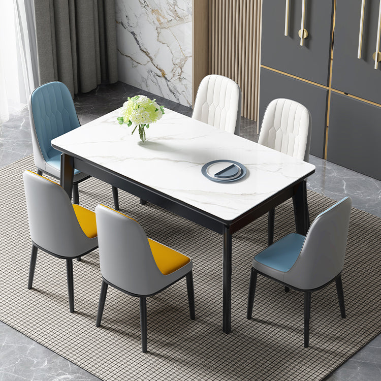 Midcentury stijl eetkamer collectie steen 4 poten indoor eetgelegen tabel