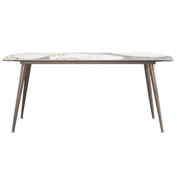 Mesa de comedor de estilo moderno Mesa de comedor de piedra sinterizada con 4 patas