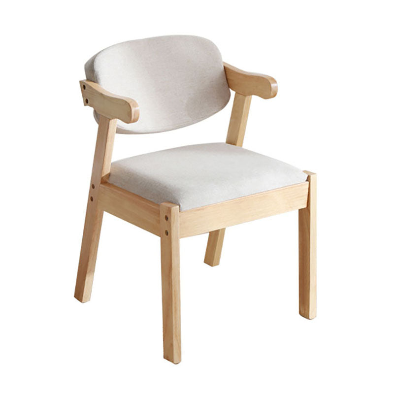 Silla de comedor de madera tradicional con respaldo abierto, silla lateral de comedor individual para el hogar