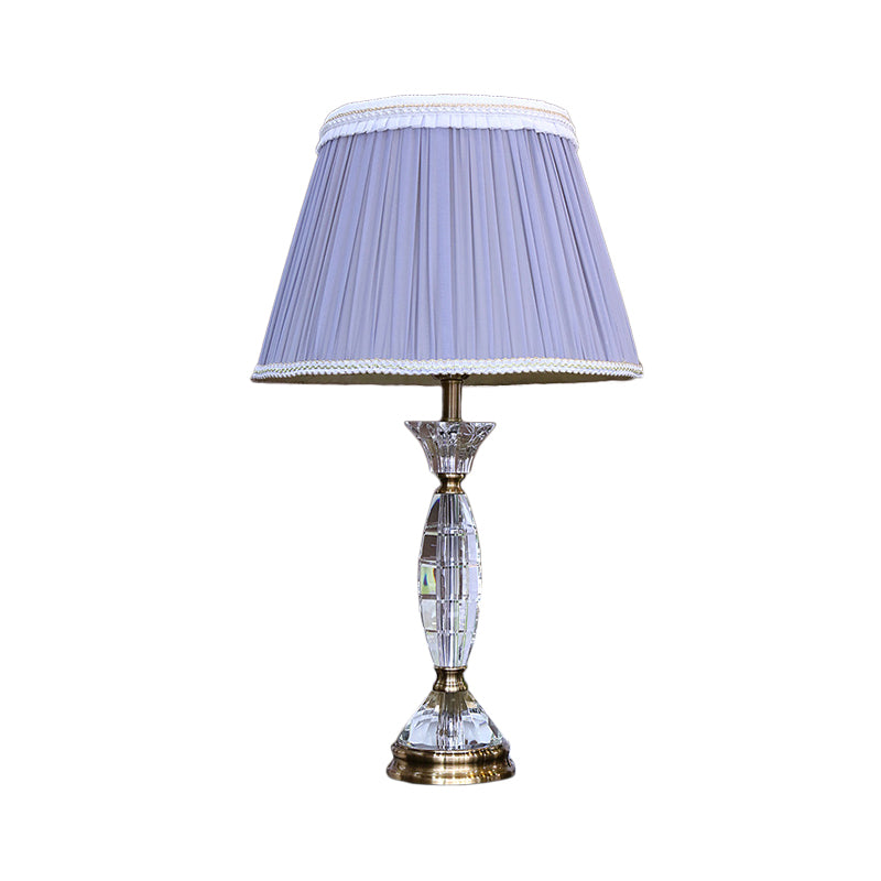 Fabric Cone Cone Task Light Contemporary 1 Head Night Table Lampe en violet clair