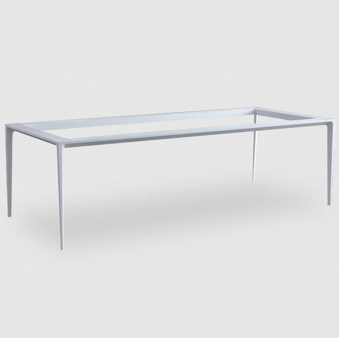 Mesa de piedra sinterizada de estilo moderno 4 Table de rectángulo base de las piernas para el hogar