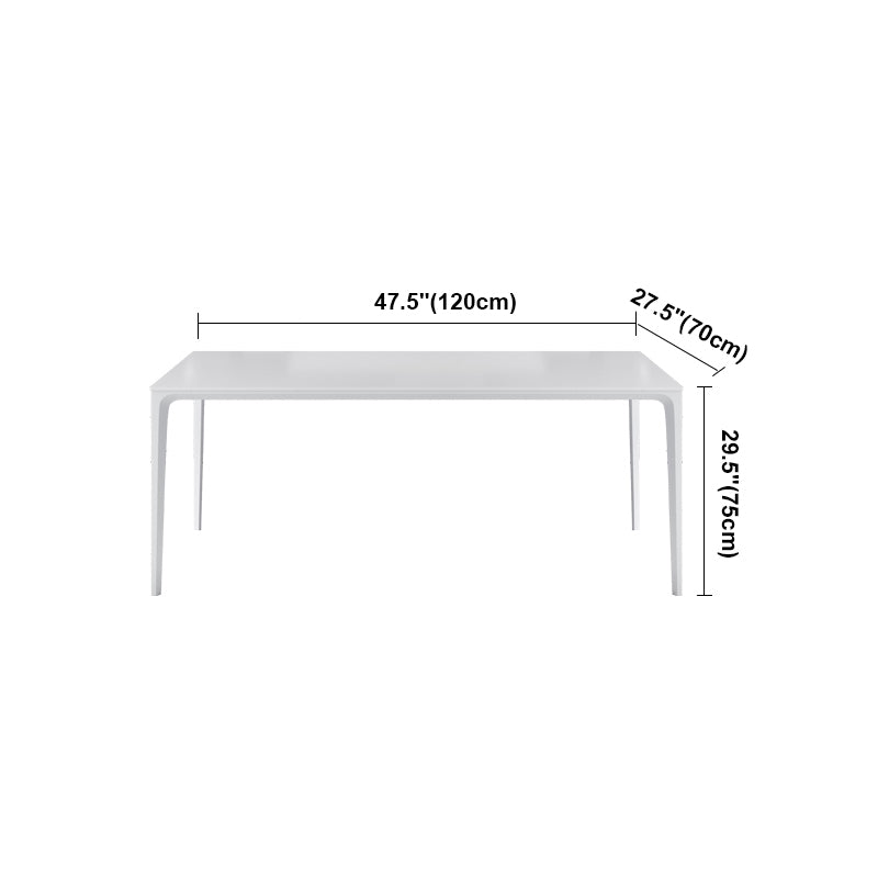 Mesa de piedra sinterizada de estilo moderno 4 Table de rectángulo base de las piernas para el hogar
