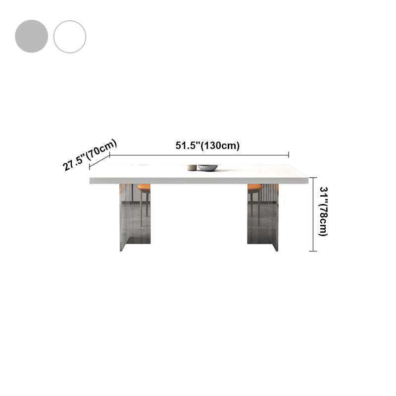 Mesa de comedor de piedra sinterizada acrílica contemporánea para la cocina para la cocina