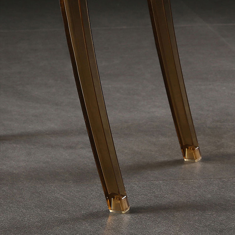 Silla de comedor de plástico sin brazos, sillas laterales de comedor con respaldo abierto para el hogar (juego de 4)