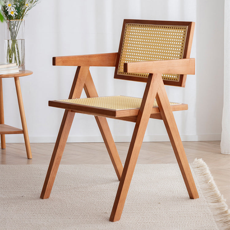 El estilo escandinavo de madera que cena las sillas abre la parte posterior que cena la silla lateral sola