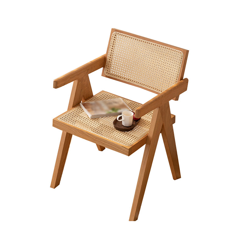El estilo escandinavo de madera que cena las sillas abre la parte posterior que cena la silla lateral sola