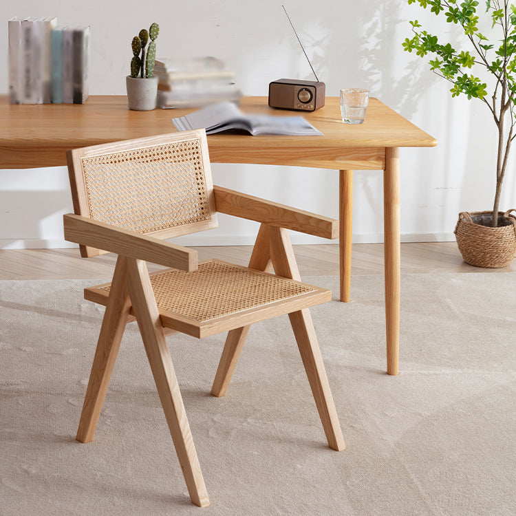 El estilo escandinavo de madera que cena las sillas abre la parte posterior que cena la silla lateral sola