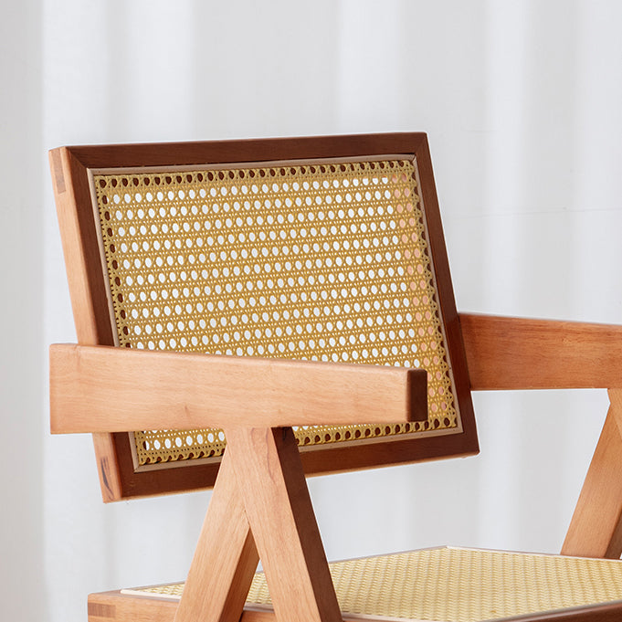 El estilo escandinavo de madera que cena las sillas abre la parte posterior que cena la silla lateral sola