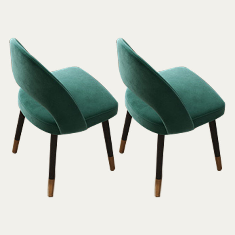 Silla de comedor de estilo escandinavo de metal, silla lateral sin brazos para comedor