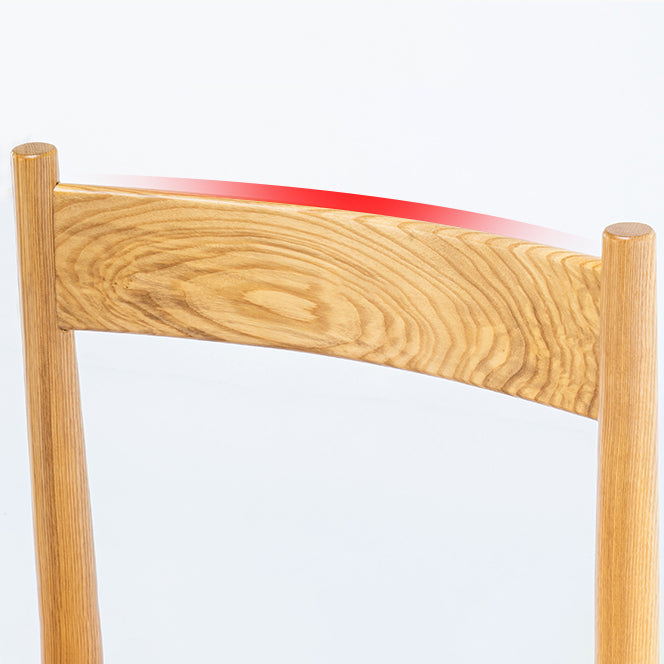 Silla de comedor de madera de estilo escandinavo, silla lateral de comedor con respaldo abierto para Patio