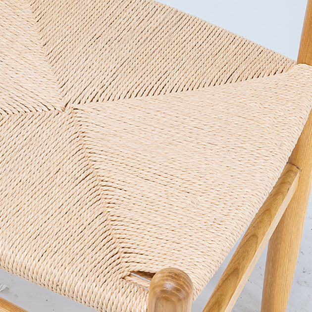 Silla de comedor de madera de estilo escandinavo, silla lateral de comedor con respaldo abierto para Patio