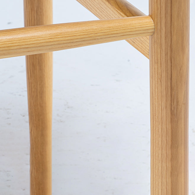 Silla de comedor de madera de estilo escandinavo, silla lateral de comedor con respaldo abierto para Patio
