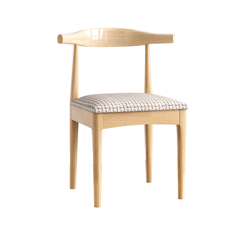 Silla de comedor de estilo escandinavo, silla lateral de comedor con respaldo abierto y cuerno de vaca sin brazos
