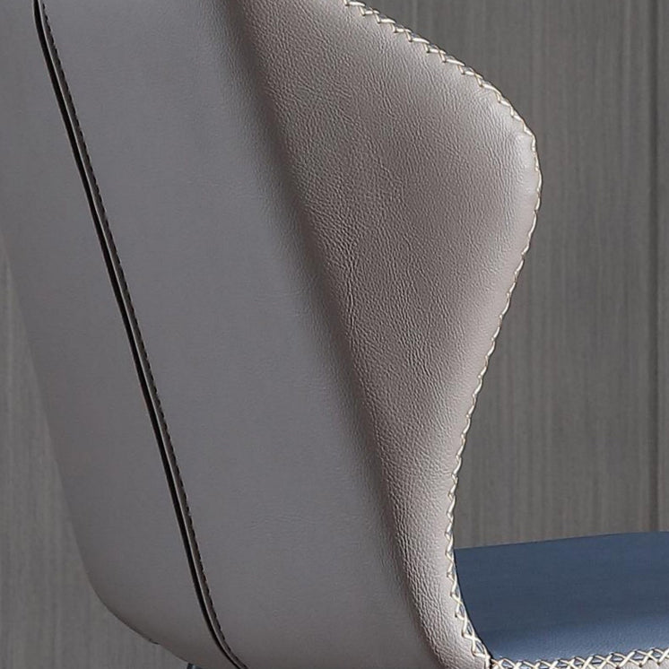 Silla sin brazos de comedor de metal contemporáneo, silla Wingback Parsons para uso doméstico