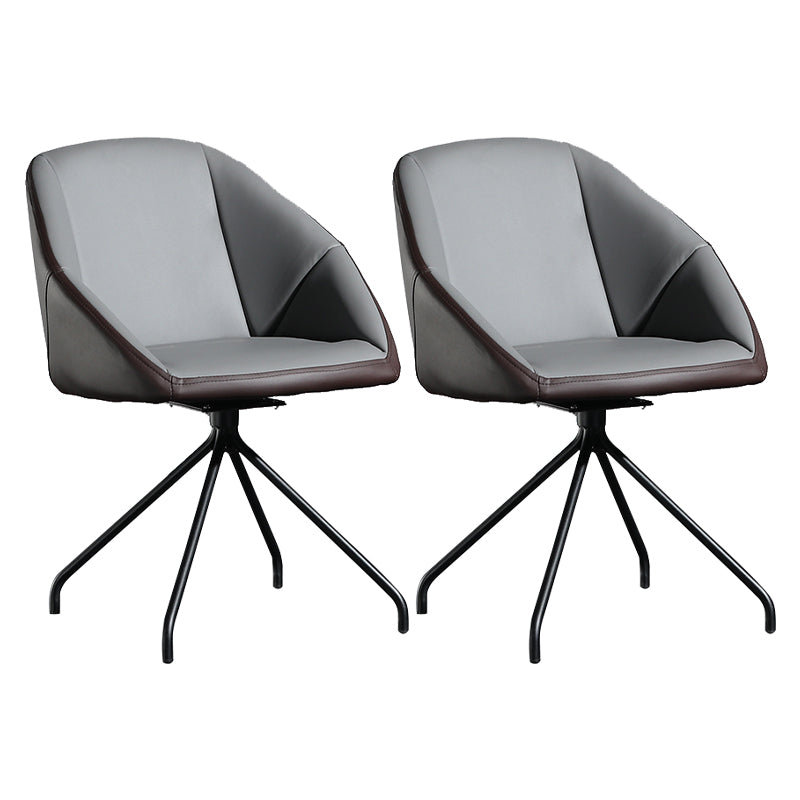Silla de comedor de estilo moderno, silla Parsons lateral de metal con brazo para cocina