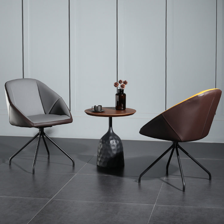 Silla de comedor de estilo moderno, silla Parsons lateral de metal con brazo para cocina