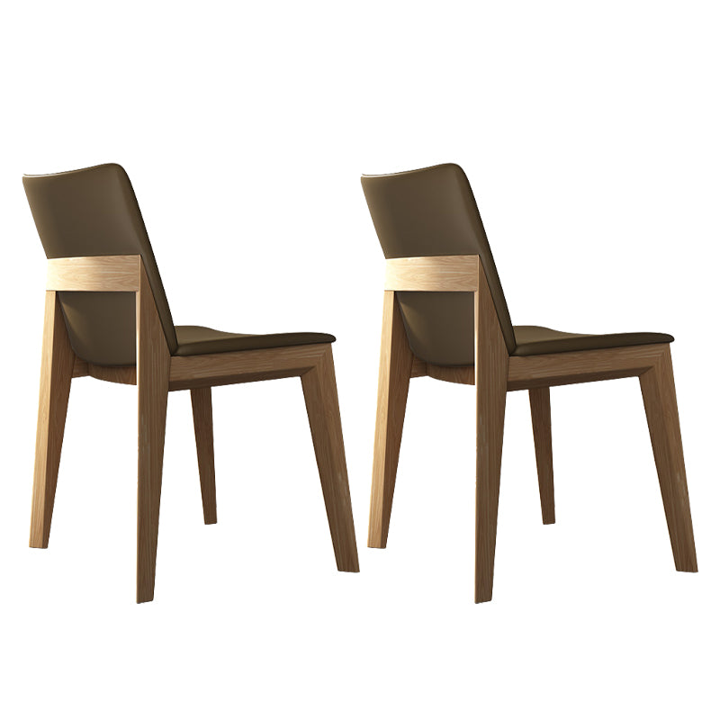 Silla lateral tapizada restaurante contemporáneo Silla de comedor con respaldo sólido