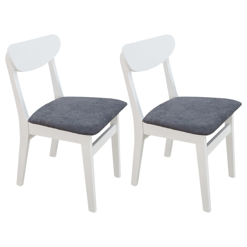 Silla auxiliar de comedor tapizada escandinava Silla de comedor con respaldo abierto