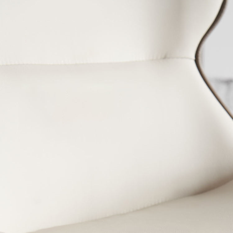 Silla auxiliar de cuero contemporánea para sala de estar con acabado mate Wingback Silla de comedor