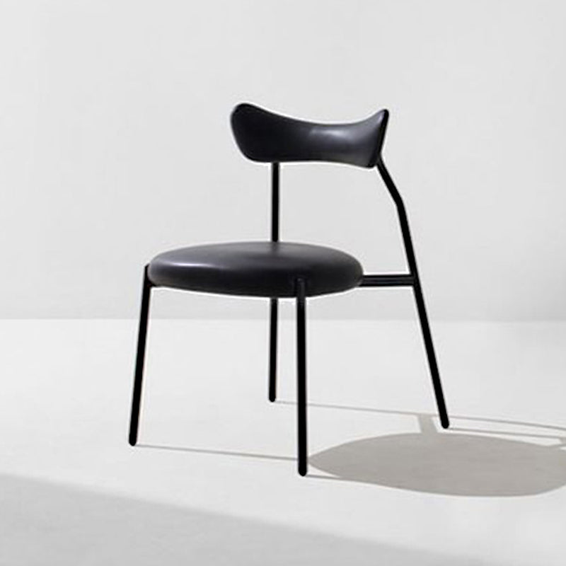 Restaurante de terciopelo estilo diseñador, silla lateral de comedor, silla de comedor con respaldo abierto