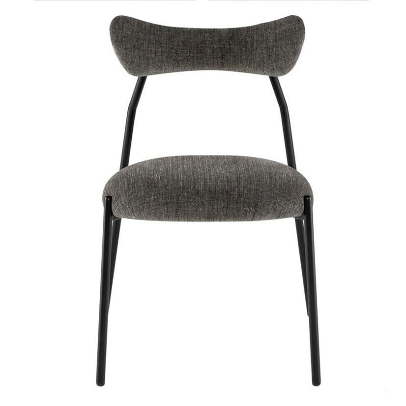 Restaurante de terciopelo estilo diseñador, silla lateral de comedor, silla de comedor con respaldo abierto