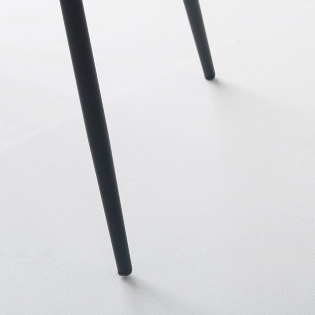 Silla de comedor de cocina de estilo moderno, sillas laterales sin brazos con respaldo de alas, de metal