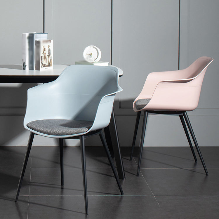 Silla de comedor de estilo contemporáneo sillas de metal parsons para cocina para cocina