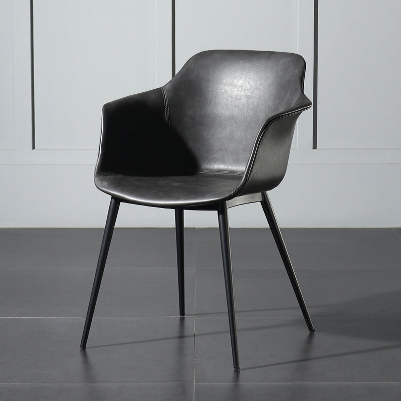 Silla de comedor de estilo contemporáneo sillas de metal parsons para cocina para cocina