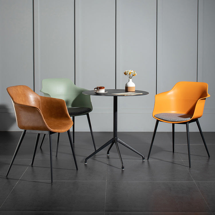 Silla de comedor de estilo contemporáneo sillas de metal parsons para cocina para cocina