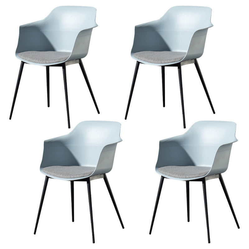 Zeitgenössischer Stil Essstuhl Arm Metal Side Parsons Stühle für Küche