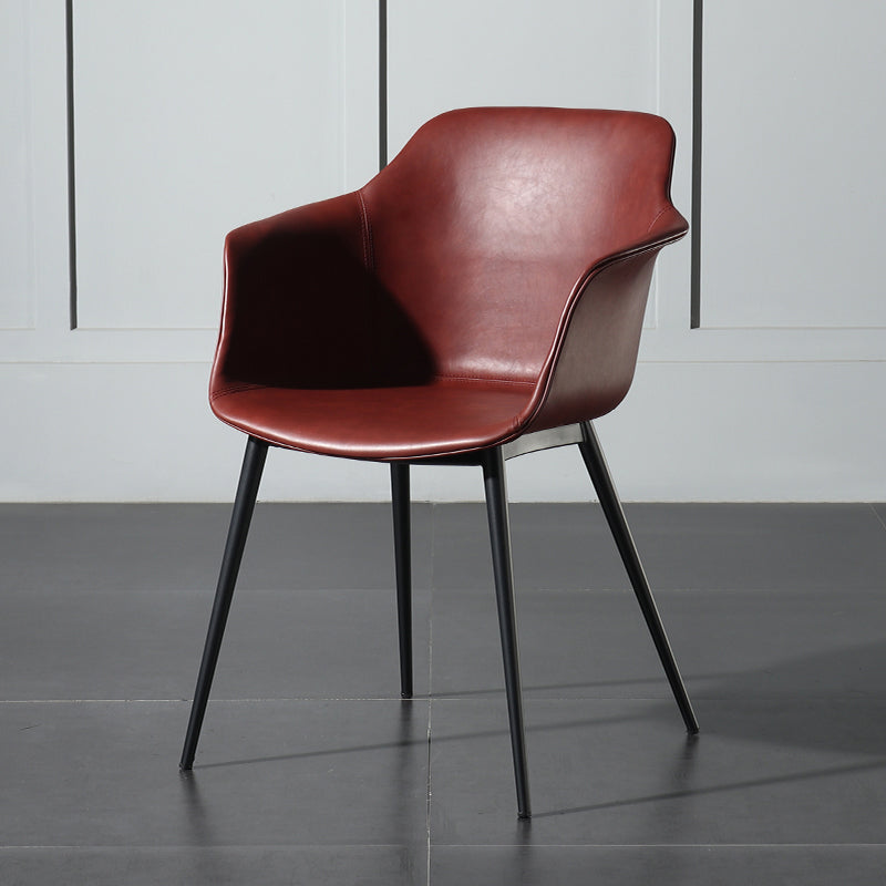 Zeitgenössischer Stil Essstuhl Arm Metal Side Parsons Stühle für Küche