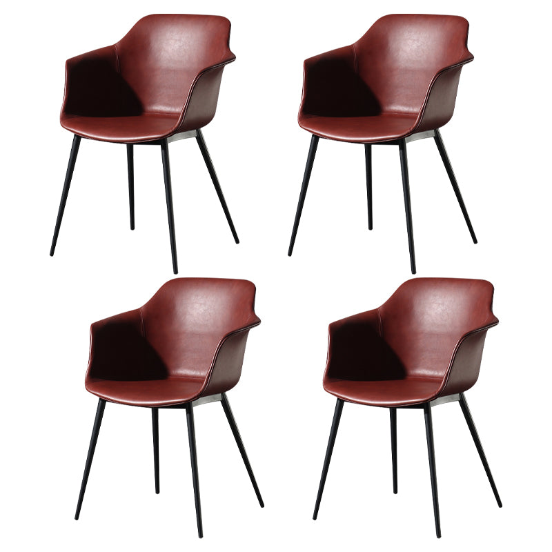 Zeitgenössischer Stil Essstuhl Arm Metal Side Parsons Stühle für Küche