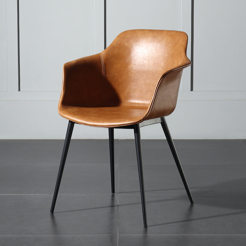 Silla de comedor de estilo contemporáneo sillas de metal parsons para cocina para cocina