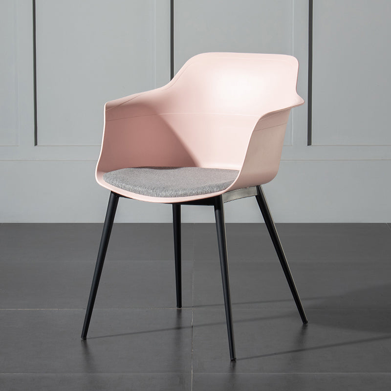 Silla de comedor de estilo contemporáneo sillas de metal parsons para cocina para cocina