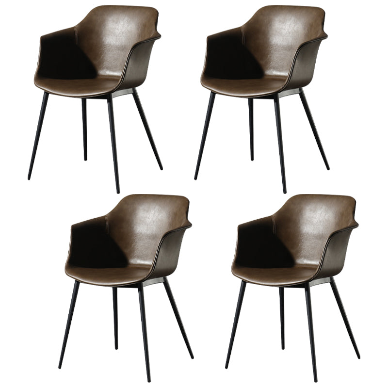 Zeitgenössischer Stil Essstuhl Arm Metal Side Parsons Stühle für Küche