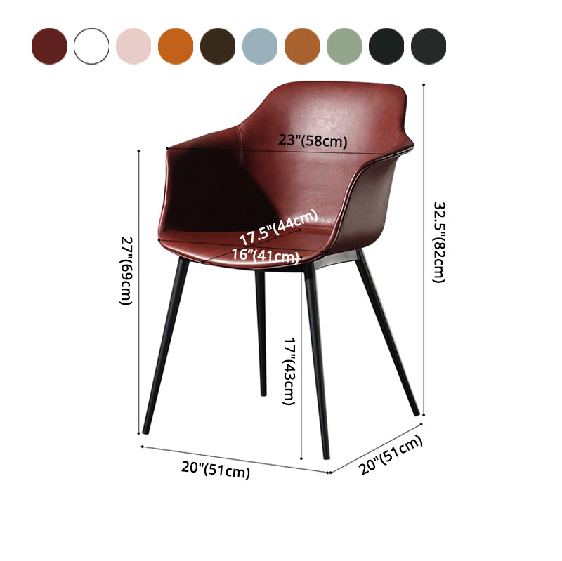 Zeitgenössischer Stil Essstuhl Arm Metal Side Parsons Stühle für Küche