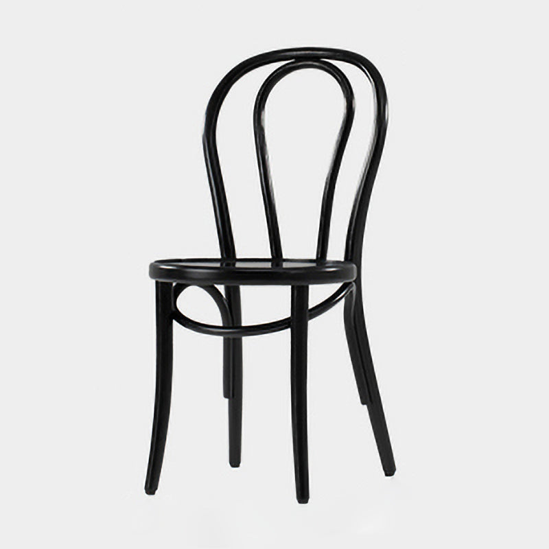 Silla de comedor de madera de estilo campestre, silla lateral de comedor con respaldo abierto para uso doméstico