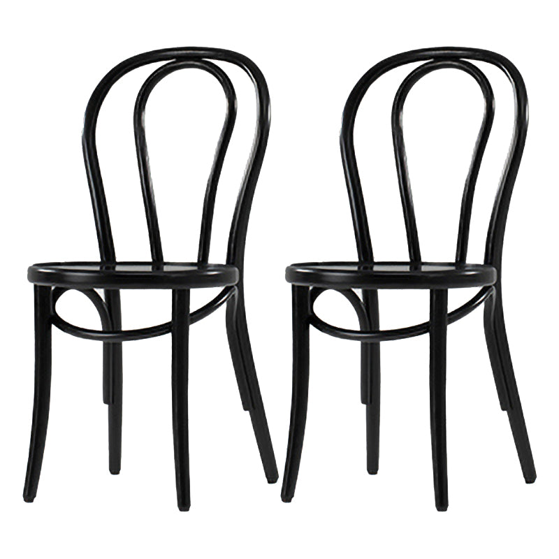 Silla de comedor de madera de estilo campestre, silla lateral de comedor con respaldo abierto para uso doméstico