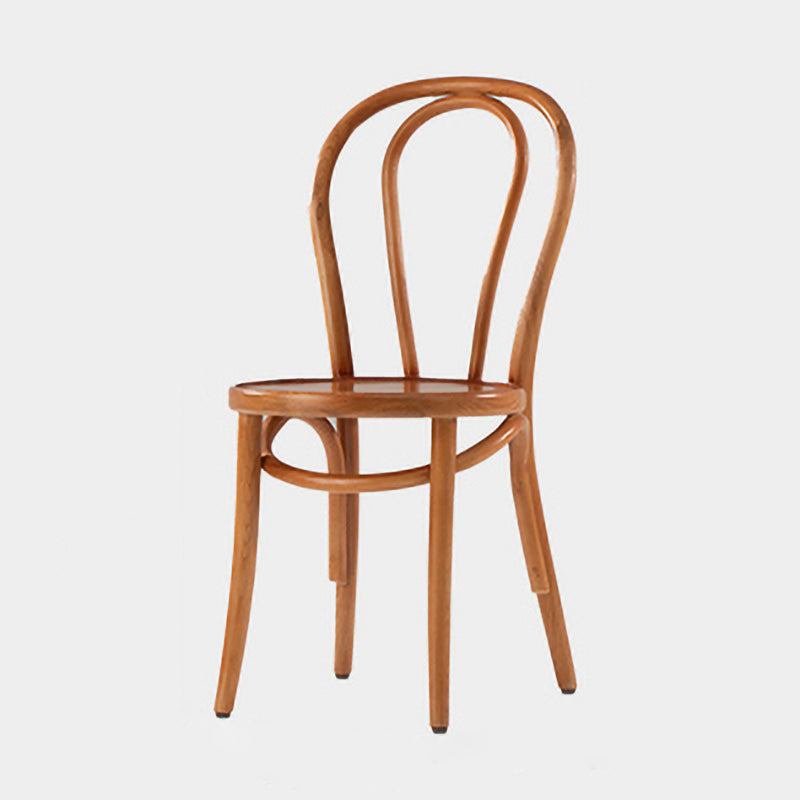 Silla de comedor de madera de estilo campestre, silla lateral de comedor con respaldo abierto para uso doméstico