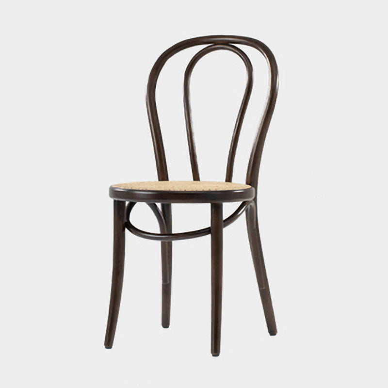 Silla de comedor de madera de estilo campestre, silla lateral de comedor con respaldo abierto para uso doméstico