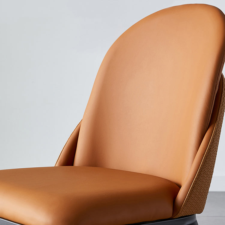 Silla de comedor de estilo moderno, sillas Parsons laterales de metal sin brazos para cocina
