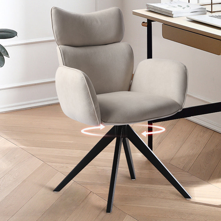 Silla de comedor de metal contemporánea, silla lateral de comedor tapizada para uso doméstico