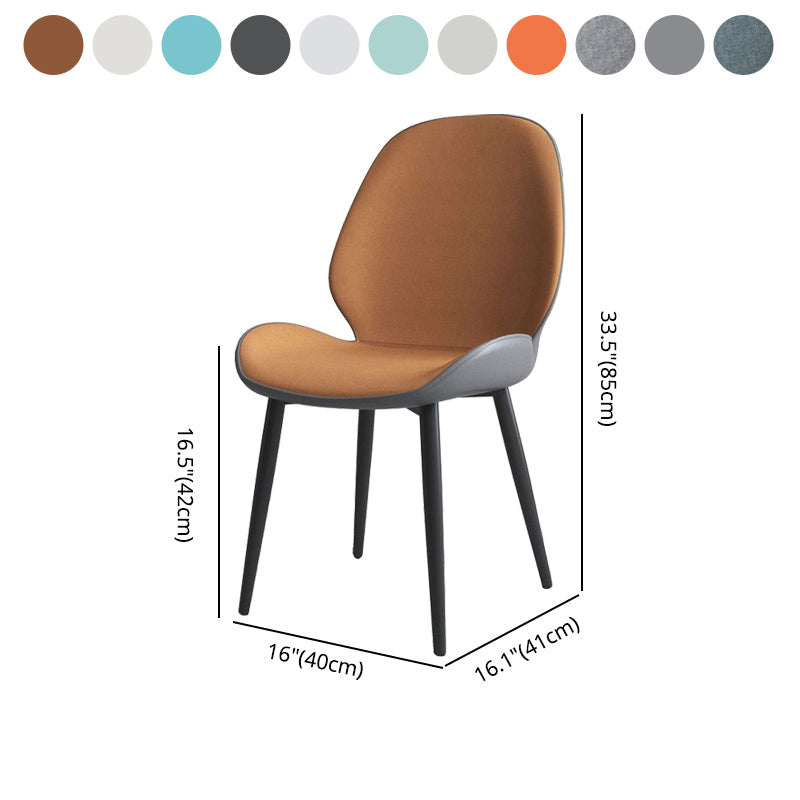 Wingback tapizado moderno del final mate de la silla lateral del restaurante que cena la silla