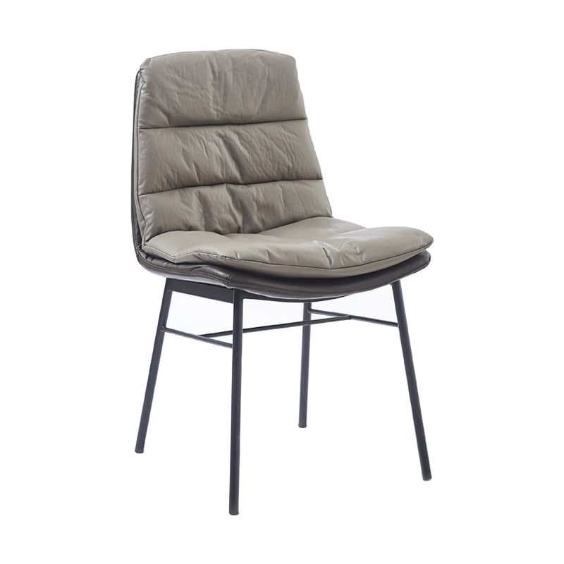 Contemporary Style Dining Metal Chairs Dining Armless Side Chairs for Kitchen