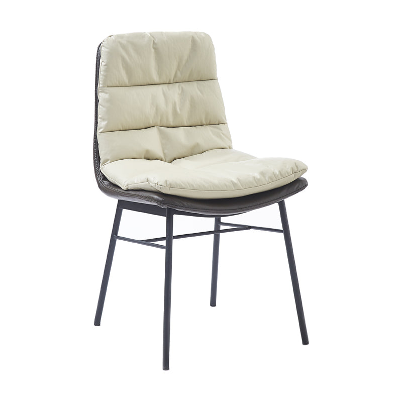 Contemporary Style Dining Metal Chairs Dining Armless Side Chairs for Kitchen