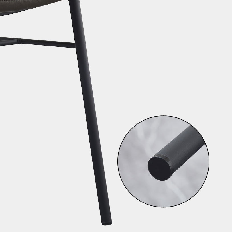 Contemporary Style Dining Metal Chairs Dining Armless Side Chairs for Kitchen