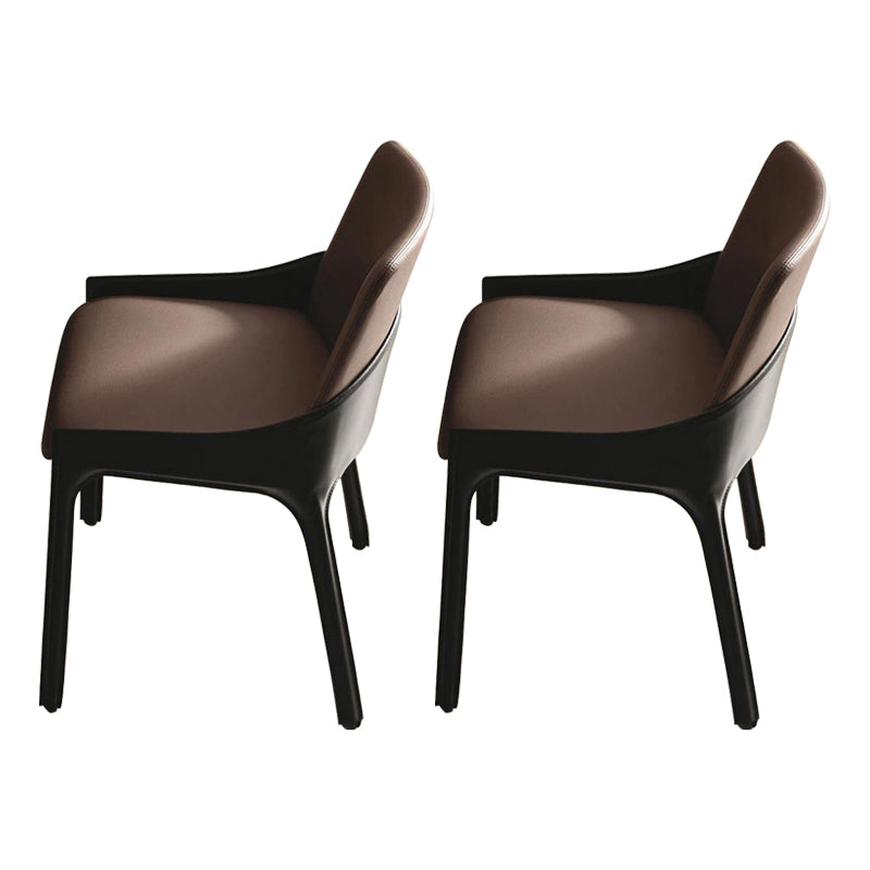 Silla de comedor de metal contemporáneo, sillas de comedor de piel sintética para uso doméstico